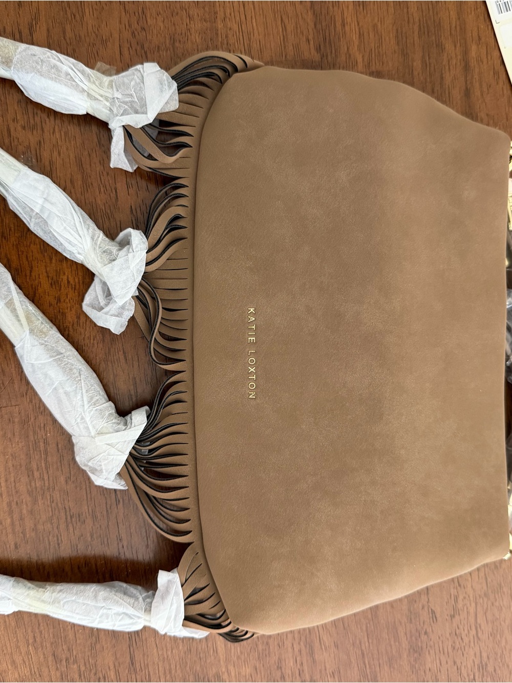 Katie Loxton Tan Fringe Shoulder Bag